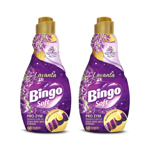 Bingo Soft Konsantre Çamaşır Yumuşatıcısı Lavanta 1440 ml X 2 Adet ürün görseli 1
