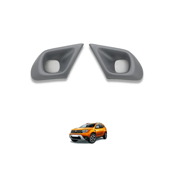 Ehiltek Dacia Duster Sis Far Çerçevesi - Gri (2 Parça) | (2018-2024) ürün görseli 1