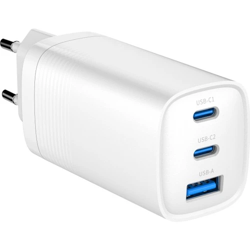 Case 4U Type-C + USB-A Çıkışlı 65W GAN Duvar Şarj Cihazı - BAT65 ürün görseli 1