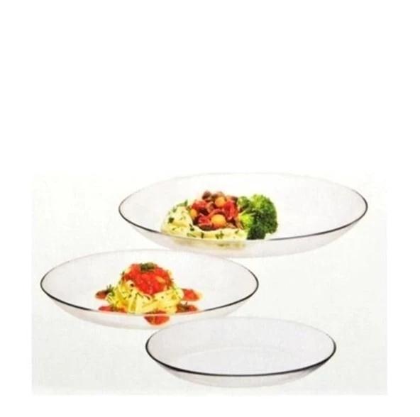 Paşabahçe Invitation Mini Oval Kayık Tabak 3 lü 10356 ürün görseli 1