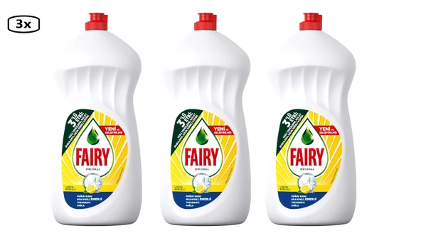 Fairy Sıvı Bulaşık Deterjanı Limon Kokulu 1500 Ml X 3 Adet ürün görseli 1
