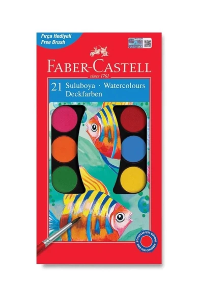 Faber Castell Sulu Boya Büyük Boy 21 Renk ürün görseli 1
