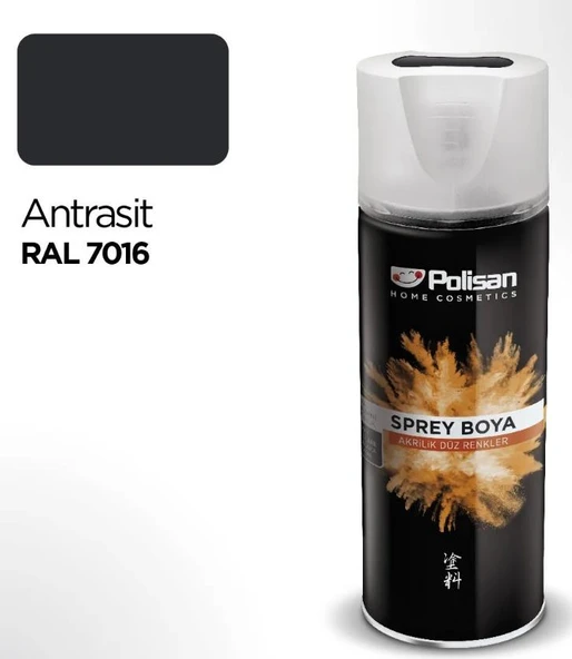 Polisan Akrilik Sprey Boya 400 ml Antrasit ürün görseli 1