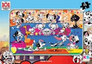 KS GAMES FRAME PUZZLE 24 PARCA 101 DALMATIAN ürün görseli 1