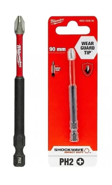 Milwaukee Bits Uç Ph2 90 mm. 1li Paket Shockwave ürün görseli 1