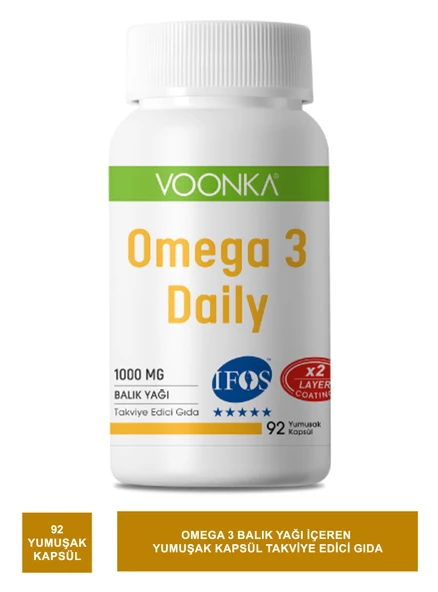 Voonka Omega 3 Daily 1000 mg 92 Yumuşak Kapsül ürün görseli 1