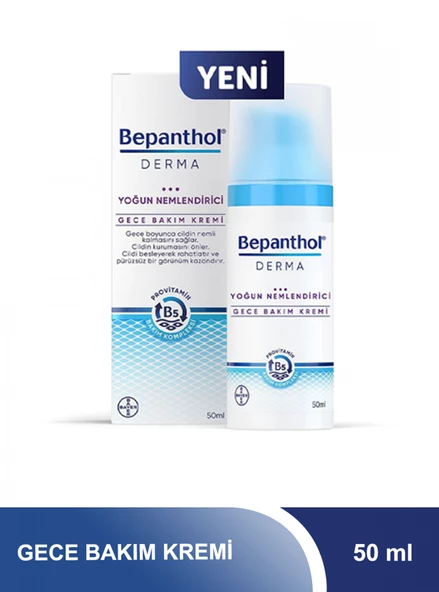 Bepanthol Derma Gece Bakım Kremi Yoğun Nemlendirici 50 ml ürün görseli 1