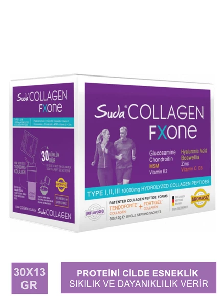 Suda Collagen Fxone Aromasız Takviye Edici Gıda 30 x 13 gr Toz Şase ürün görseli 1