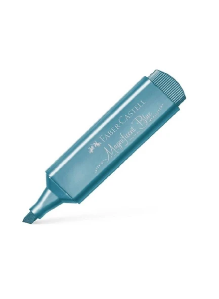 Faber Castell Fosforlu Kalem 46, Metalik Mavi ürün görseli 1