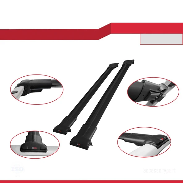 Ara Atkı Tavan Barı Fly Model 105cm Siyah (2 Adet) - Resim 2