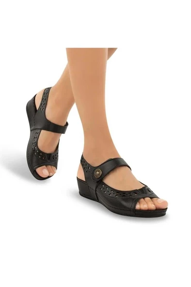 Muya Terra 31130-001 Anatomik Taban Kadın Sandalet Siyah 36-40 ürün görseli 1