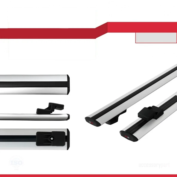 Ara Atkı Tavan Barı Basic Model 140cm Gri (2 Adet) - Resim 2