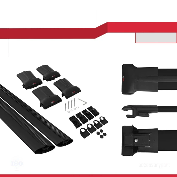 Ara Atkı Tavan Barı Fly Model 105cm Siyah (2 Adet) - Resim 3