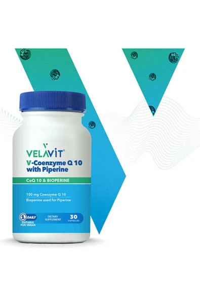 Velavit V-coenzyme Q 10 With Piperine 30 Kapsül ürün görseli 1