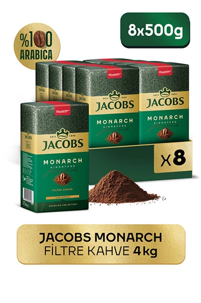 Monarch Filtre Kahve 2 X 500 gr  4'lü Set 4 Kg ürün görseli 1