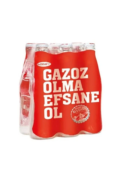 ULUDAĞ Efsane Gazoz Cam 6x250 ml (12'Lİ) ürün görseli 1