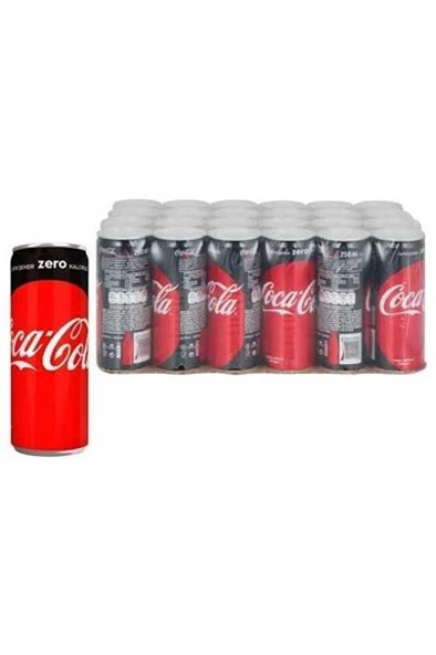 Coca Cola Slim Kutu Zero 250 ml 24’lü ürün görseli 1