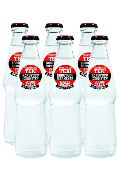 Uludağ Efsane Baskı Gazoz Şekersiz 6x250ML ürün görseli 1