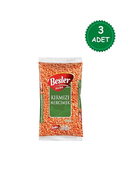 Besler Mutfak Kırmızı Mercimek 1 Kg X 3 Adet ürün görseli 1