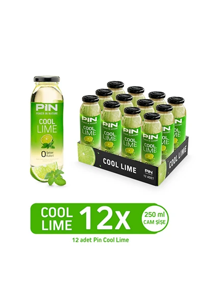 Pin Cool Lime - Şekersiz - 250 ml X 12 Adet ürün görseli 1