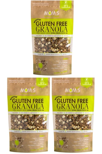 Mom's Glütensiz Elmalı Tarçınlı Granola 300 gr X 3 ürün görseli 1