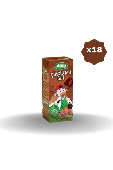 SÜTAŞ ÇİKOLATALI SÜT 200 ML X 18 ADET ürün görseli 1