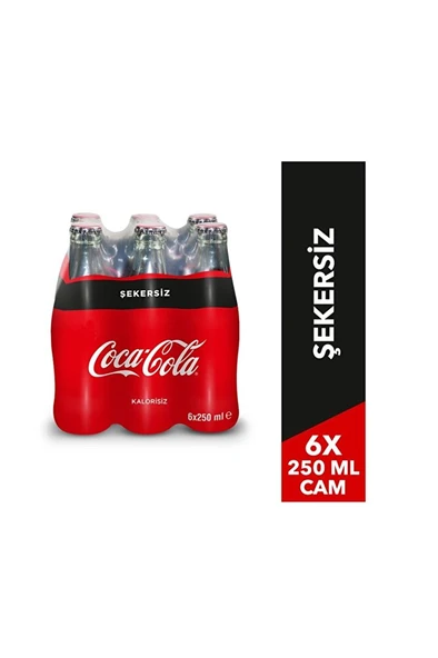 Coca Cola Şişe Zero 250 ml 6 Adet (6LI PAKET HALİNİN FİYATIDIR) ürün görseli 1
