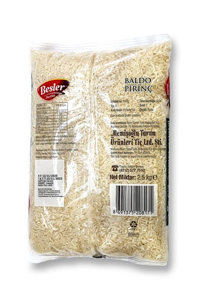 Besler Mutfak Baldo Pirinç 2,5 Kg - Resim 2
