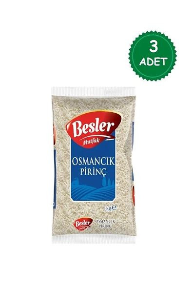 Besler Mutfak Osmancık Pirinç 1 Kg X 3 Adet ürün görseli 1
