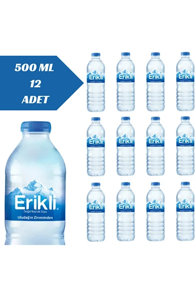 ERİKLİ Doğal Kaynak Suyu 12 Adet 0.5 litre ürün görseli 1