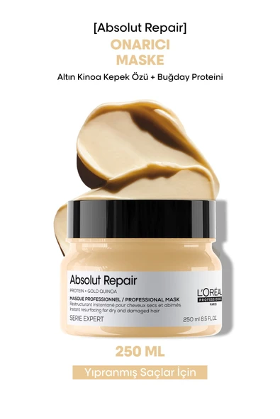 L'OREAL PROFESSİONNEL Serie Expert Absolut Repair Yıpranmış Saçlar Için Onarıcı Maske 250ml ürün görseli 1