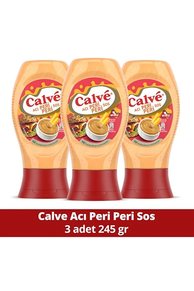 CALVE Sos Acı Peri Peri Hafif Orta Acı 245 G X 3 Adet ürün görseli 1