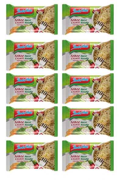 İndomie 10'lu Sebzeli Aromalı Hazır Noodle ürün görseli 1