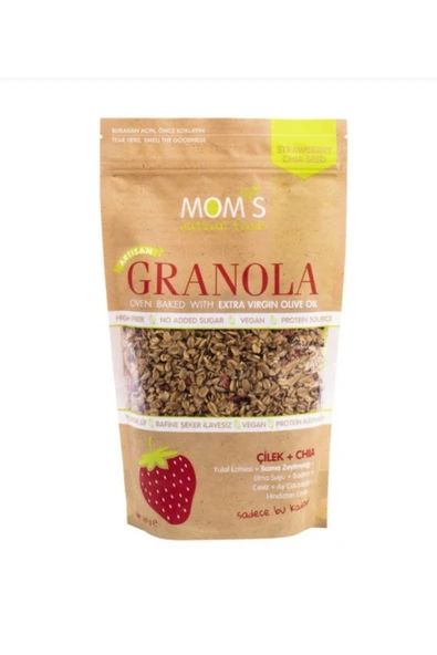 mom's Natural Foods Çilek Ve Chialı Granola 360 Gr ürün görseli 1
