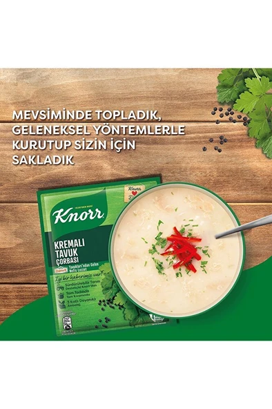 KNORR Kremalı Tavuk Çorbası 69 gr X 12 Adet - Resim 3