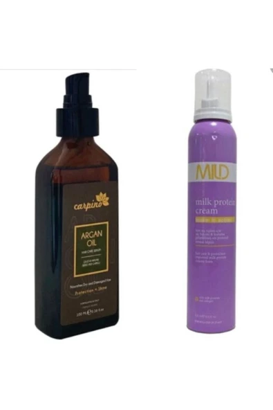 CARPİNO Argan Saç Bakım Yağı 100ml +mild Saç Köpüğü 200ml ürün görseli 1