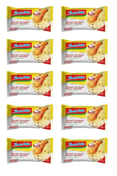 İndomie 10'lu Tavuk Aromalı Hazır Noodle ürün görseli 1