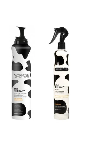MORFOSE Milk Therapy Saç Bakım Köpüğü 200ml + Fön Suyu 400ml ürün görseli 1