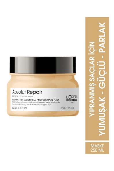 L'OREAL PROFESSİONNEL Serie Expert Absolut Repair Yıpranmış Saçlar Için Onarıcı Maske 250 ML ürün görseli 1