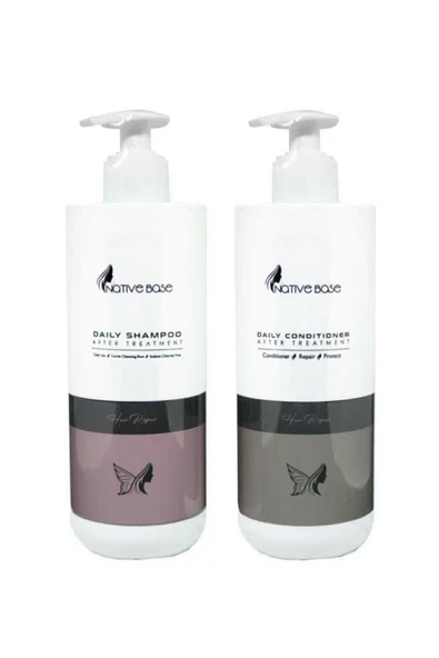 NATİVE BASE Keratin Bakım Şampuanı ve  Keratin Kremi 500 ml 8654789654880 ürün görseli 1