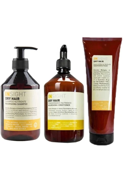 INSİGHT Dry Hair Nourishing Kuru Saç Şampuan 400 Ml + Krem 400 Ml + Maske 250 Ml 8029352351020 ürün görseli 1