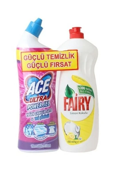ACE Çamaşır Suyu 810 +fairy Bulaşık Deterjanı 650 Ml ürün görseli 1