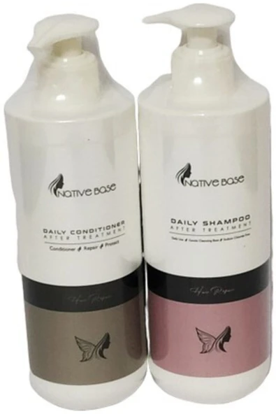 NATİVE BASE Keratin Bakım Şampuanı + Keratin Kremi 500 Ml ürün görseli 1
