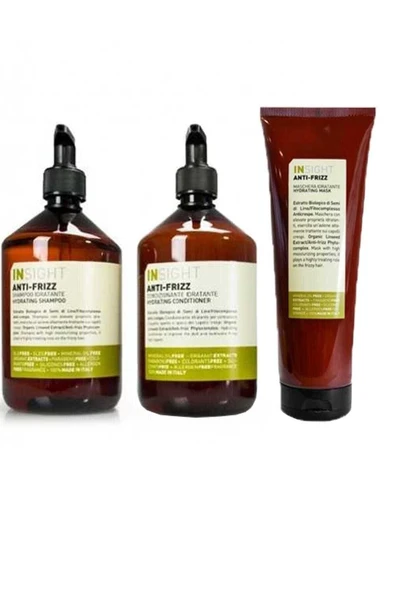 INSİGHT Anti Frizz Kabarma Önleyici Şampuan 400 ml + Krem 400 ml + Maske 250 ml 8029352351026 ürün görseli 1