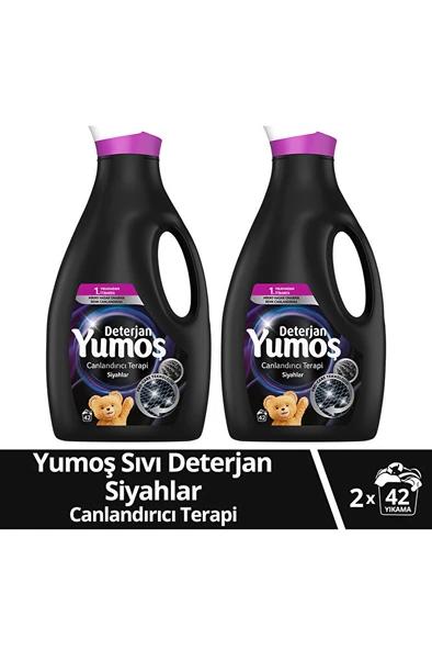 YUMOŞ Sıvı Bakım Çamaşır Deterjanı Siyah Ve Koyu Renkli Giysiler için 2520 ml 2 Adet ürün görseli 1