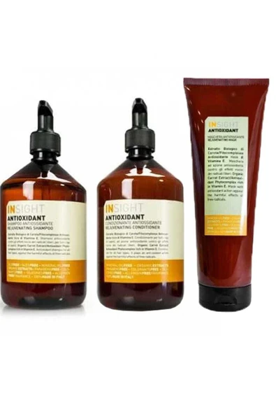 INSİGHT Antioxidant Rejuvenating Antioksidan Şampuan 400 Ml + Krem 400 Ml + Maske 250 Ml ürün görseli 1