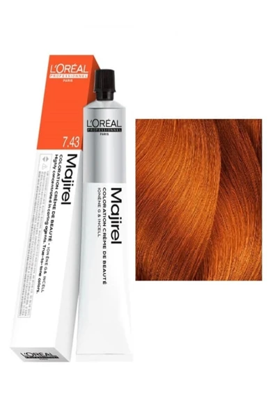 L'OREAL PROFESSİONNEL Majirel Loreal Saç Boyası 7.43 Kumral Bakır Dore 50ml ürün görseli 1