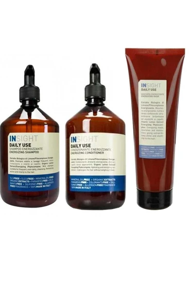 INSİGHT Daily Use Energizing Şampuan 400 Ml + Krem 400 Ml + Maske 250 Ml ürün görseli 1