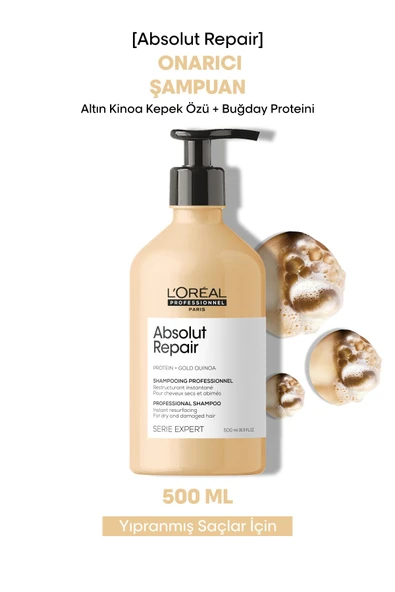 L'OREAL PROFESSİONNEL Serie Expert Absolut Repair Yıpranmış Saçlar Için Onarıcı Şampuan 500ml ürün görseli 1