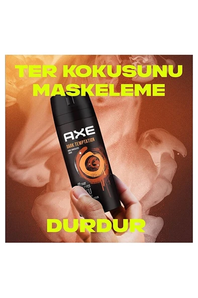 AXE Sprey Dark Temptation Erkek Deodorant 150 ml X3 - Resim 3